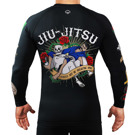 GroundGame old school RASHGUARD longsleeve -BLACK